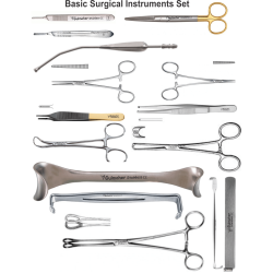 Basic Surgical Instrument Set for Operating Room.