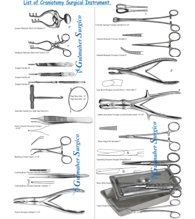 Craniotomy Surgical Instrument Set