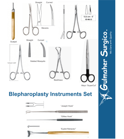 Blepharoplasty Set - Eyelid Surgery Instruments