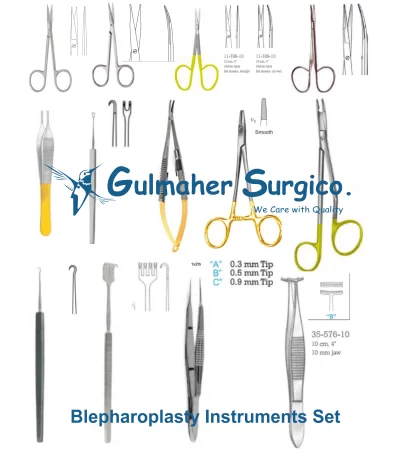 Blepharoplasty Instruments Tray Blepharoplasty Instruments Tray