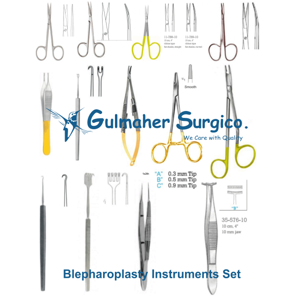 Blepharoplasty Instruments Tray - 23 Pieces