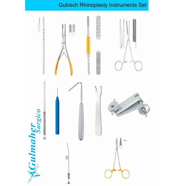 Gubisch Rhinoplasty Set - Nose Surgery Instruments - 12 Pieces