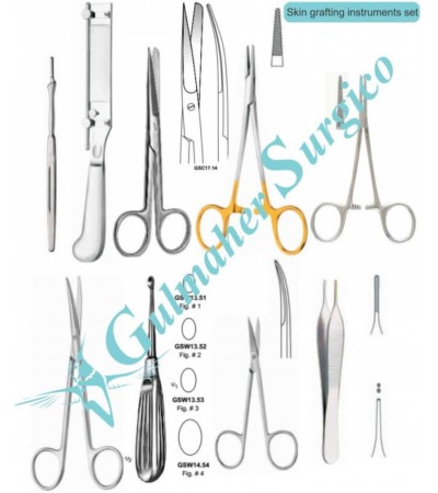 Skin Grafting Instruments Set Plastic-cosmetic Surgery