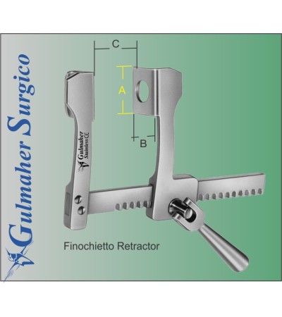 Finochietto Retractor, Rib Spreader Small, 150mm Opening.