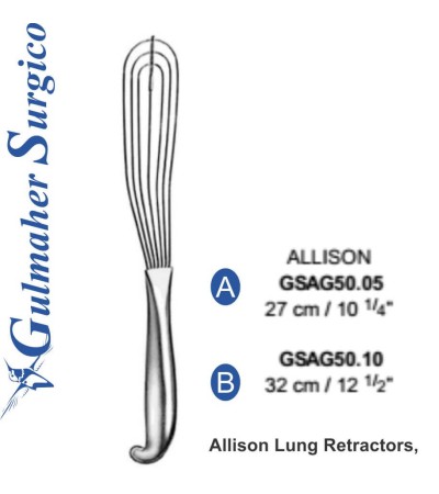 Allison Lung Retractor for Thoracic Surgery.