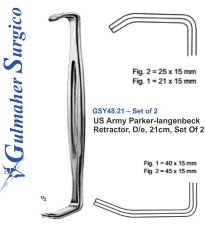 US. Army Navy Retractor 21 cm, Set of 2.