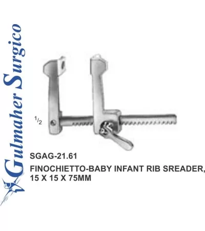 Finochietto-baby Infant Rib Sreader, 15 X 15 X 75mm Finochietto-baby Infant Rib Sreader, 15 X 15 X 75mm