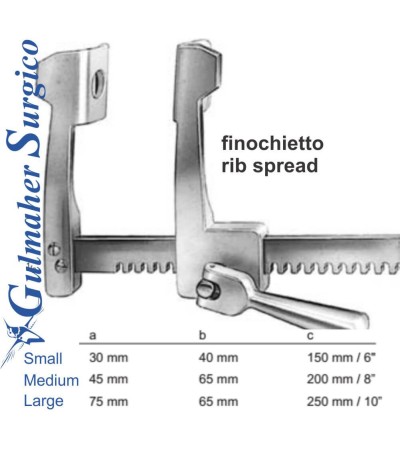 Finochietto Rib Spread, Small, 30x40mm, 150mm Sprd