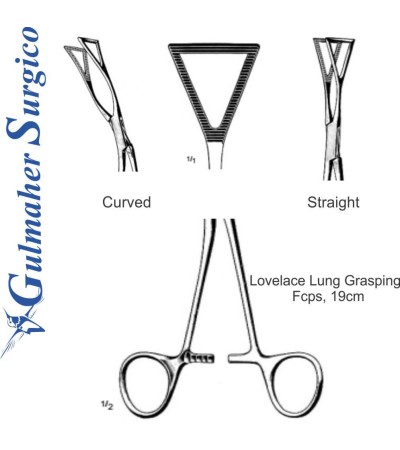 Lovelace Lung Grasping Forceps 19cm