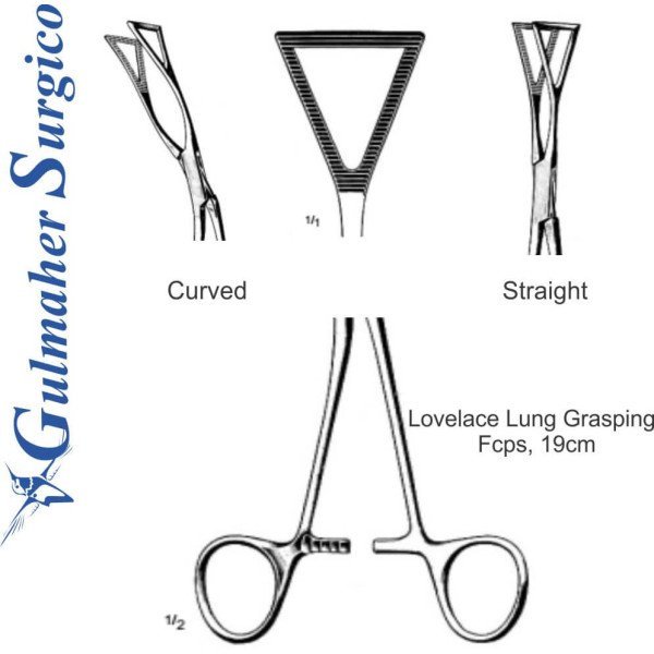 Lovelace Lung Grasping Forceps 19cm Lovelace Lung Grasping Forceps 19cm