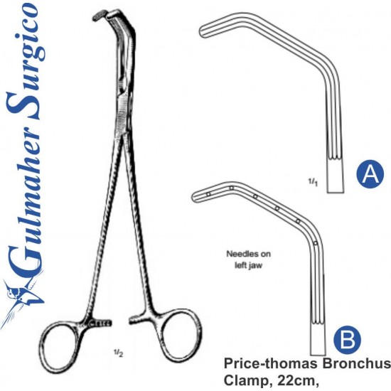 Price-thomas Bronchus  Clamp, 22cm, 