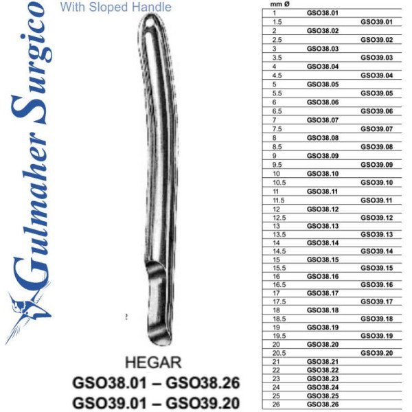 Hegar Uterine Dilator, S-End, 1mm Hegar Uterine Dilator, S-End, 1mm