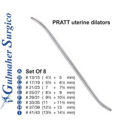 Pratt Uterine Dilators Set of 8