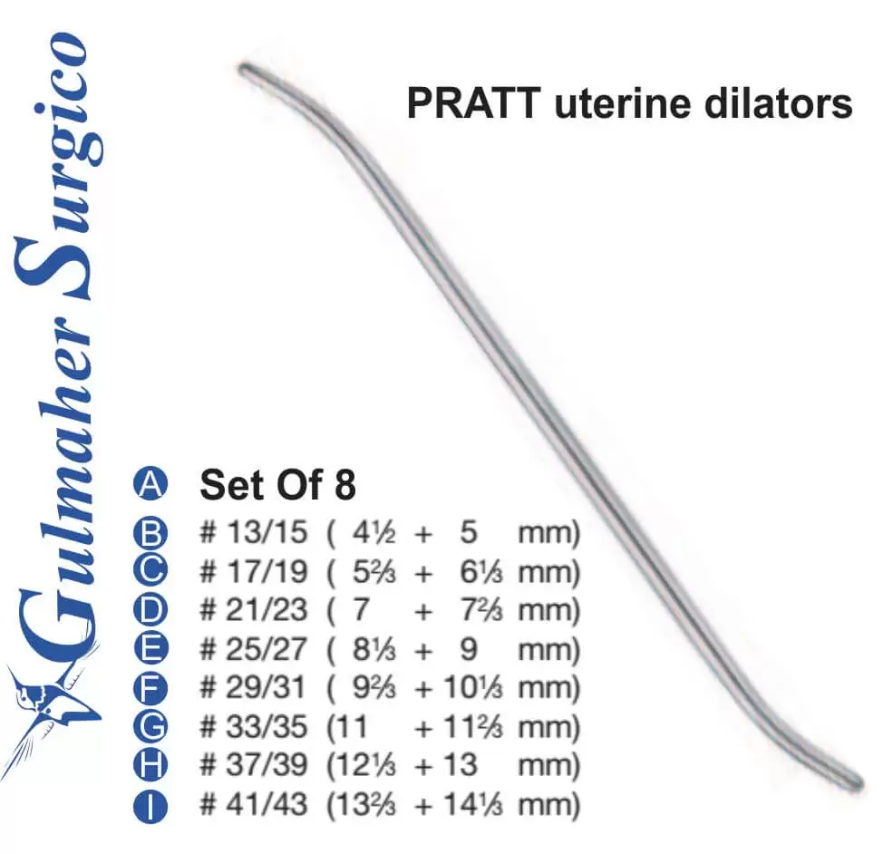 Pratt Dilators Set|Dilatation and Curettage|Gulmaher Surgico