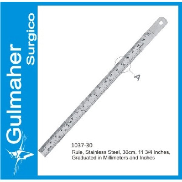 Measuring Rule, Stainless Steel, 30cm Measuring Rule, Stainless Steel, 30cm