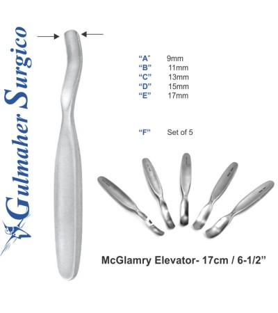 McGlamry Metatarsal Orthopedic Elevator 17cm - 6-1/2”