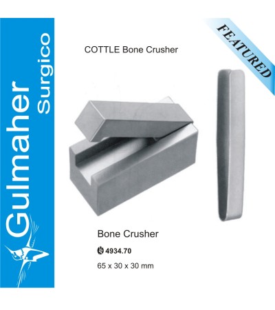 Cottle Cartilage Crusher With Clamp 65x30x30mm