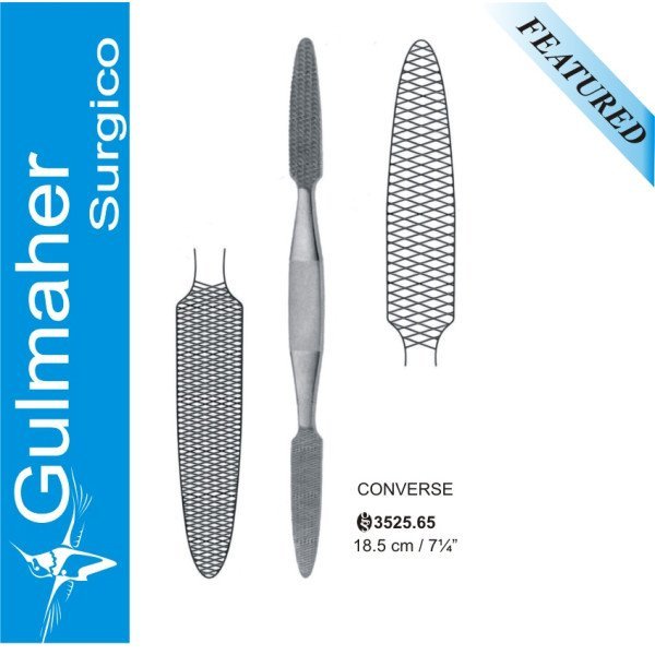 Converse Rhinoplasty Bone File, 18.5cm Converse Rhinoplasty Bone File, 18.5cm