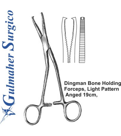 Dingman Bone Holding  Forceps, 19cm