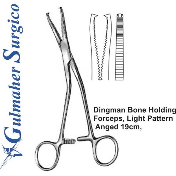 Dingman Bone Holding Forceps, 19cm