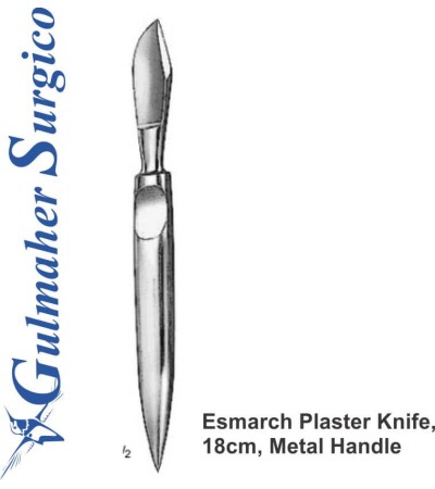 Esmarch Plaster Knife, 18cm, Metal Handle