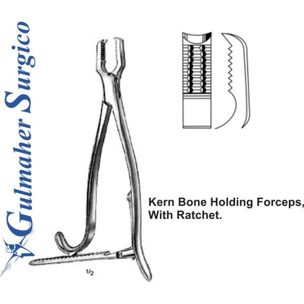 Kern Bone Holding Forceps, With Ratchet