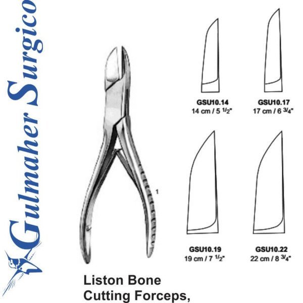 Liston Bone Cutting Forceps, 14-22cm