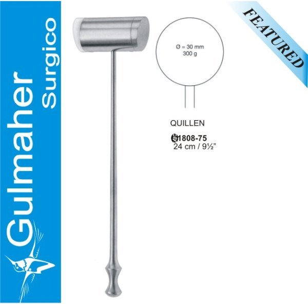 Quillen Metal Hammer, Angled Faces, 24cm