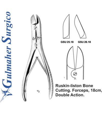 Ruskin-liston Bone  Cutting. Forceps, 18cm,  Double Action.