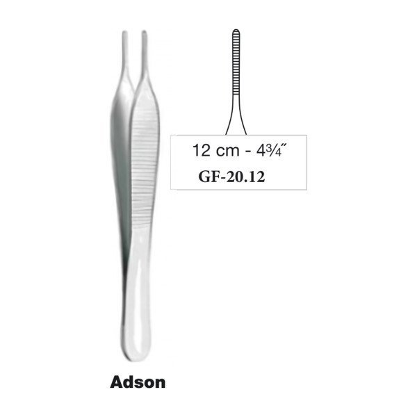 Adson Forceps Serrated 12 cm - 4-3/4˝