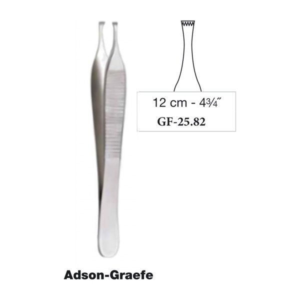 Adson-Graefe Forceps 12 cm - 4-3/4˝ Adson-Graefe Forceps 12 cm - 4-3/4˝