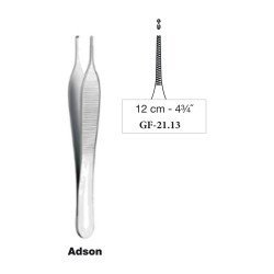Adson Tissue Forceps Serrated 1 x 2 Teeth 12 cm - 4-3/4˝