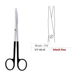 Jameson Scissors, Curved, Black Line, 18 cm - 7-1/8˝