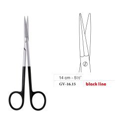 Joseph-Peck Scissors, Blunt, Straight, Black Line, 14 cm - 5-1/2˝ Joseph-Peck Scissors, Blunt, Straight, Black Line, 14 cm - 5-1/2˝