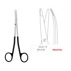 Metzenbaum-Freeman Scissors, Curved, Black Line, 23 cm - 9˝ Metzenbaum-Freeman Scissors, Curved, Black Line, 23 cm - 9˝
