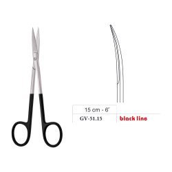 Joseph Scissors, Curved, Black Line, 15 cm - 6˝ Joseph Scissors, Curved, Black Line, 15 cm - 6˝