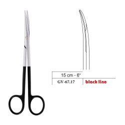 Reynolds (Jameson) Scissors, Curved, Black Line, 15 cm - 6˝ Reynolds (Jameson) Scissors, Curved, Black Line, 15 cm - 6˝