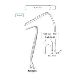 Aufricht Nasal Retractor 38 x 7 mm Fork 13 x 9 mm, 13.5 cm - 5-3/8˝ Aufricht Nasal Retractor 38 x 7 mm Fork 13 x 9 mm, 13.5 cm - 5-3/8˝
