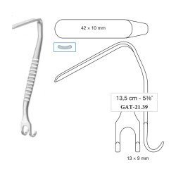 Aufricht Nasal Retractor 42 x 10 mm Fork 13 x 9 mm, 13.5 cm - 5-3/8˝ Aufricht Nasal Retractor 42 x 10 mm Fork 13 x 9 mm, 13.5 cm - 5-3/8˝