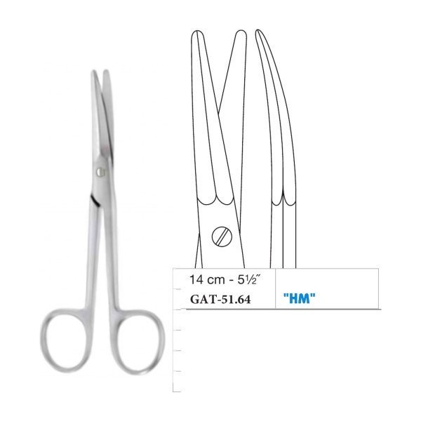Aufricht Rhinoplasty Scissors 14 cm - 5-1/2˝, Tungsten Carbide
