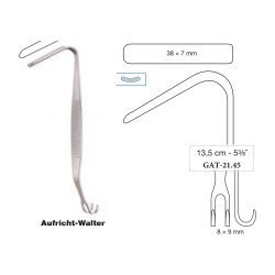 Aufricht-Walter Nasal Retractor 38 x 7 mm Fork 8 x 9 mm, 13.5 cm - 5-3/8˝ Aufricht-Walter Nasal Retractor 38 x 7 mm Fork 8 x 9 mm, 13.5 cm - 5-3/8˝