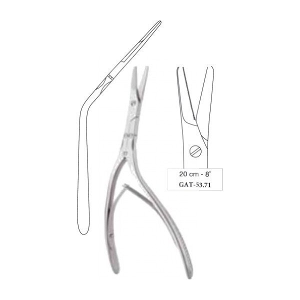 Caplan Nasal Septum Scissors, Angled, 20 cm - 8˝