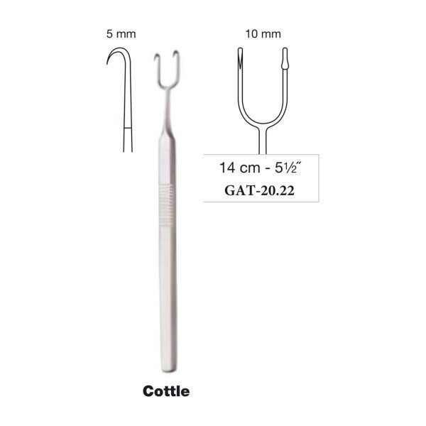 Cottle Alar and Skin Hook 14 cm - 5-1/2˝, 10 x 5 mm (GAT-20.22)