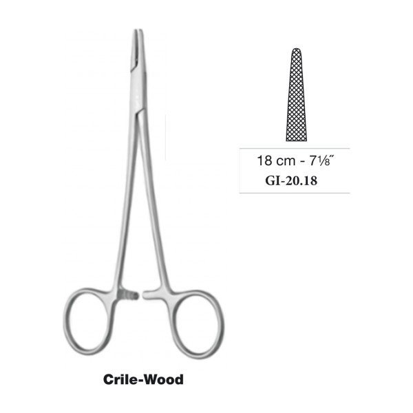 Crile-Wood Needle Holder 18 cm - 7-1/8˝ Crile-Wood Needle Holder 18 cm - 7-1/8˝