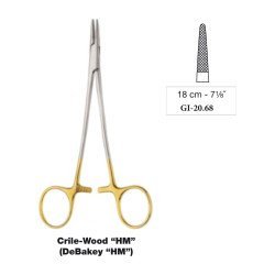Crile-Wood Tungsten Carbide Fine Needle Holder 18 cm - 7-1/8˝ Crile-Wood Tungsten Carbide Fine Needle Holder 18 cm - 7-1/8˝