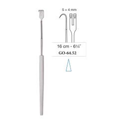 Delicate Retractor With Flexible Shaft Sharp 5 x 4 mm, 16 cm - 6-1/4˝ Delicate Retractor With Flexible Shaft Sharp 5 x 4 mm, 16 cm - 6-1/4˝