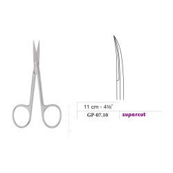 Delicate Scissors, Sharp/Sharp, Delicate, Curved, Supercut, 11 cm - 4-3/8˝