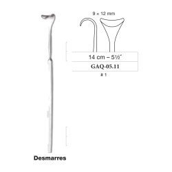 Desmarres Lid Retractor No. 1 Small 9 x 12 mm, 14 cm - 5-1/2˝ Desmarres Lid Retractor No. 1 Small 9 x 12 mm, 14 cm - 5-1/2˝