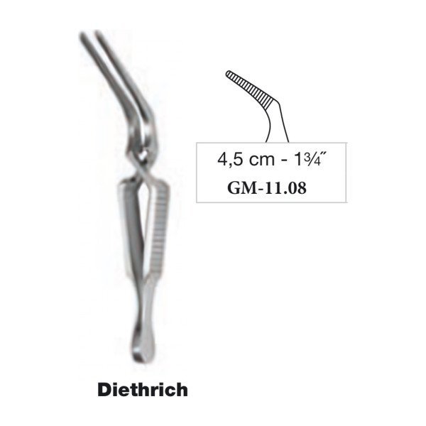 Diethrich Bulldog Clamp Curved 4.5 cm - 1-3/4˝