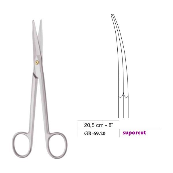 Fanous Dissecting Scissors, Curved, Supercut, 20.5 cm - 8˝